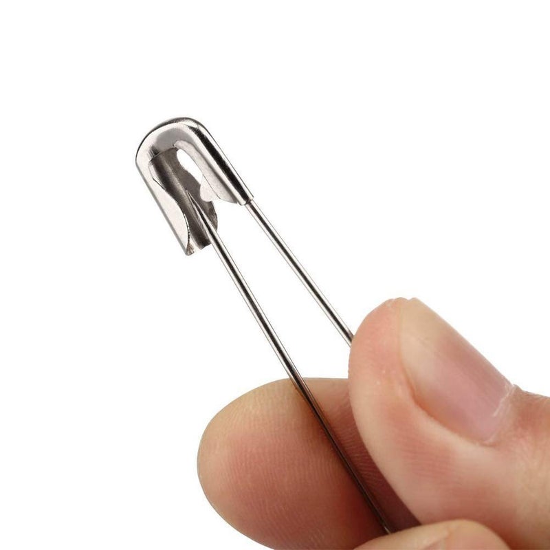 vrupin 100Pcs-3inch Stainless Steel Safety Pins,Safety Pins Bulk Metal Silver Sewing Pins Clothing Clips Tool 75mm Decorative Safety pins - Image 3